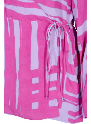 Tunika med omlott-design i viskos, Rose Violet AOP, Packshot image number 2