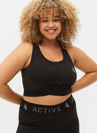 Sport-bh med kryssdetalj, Black, Model
