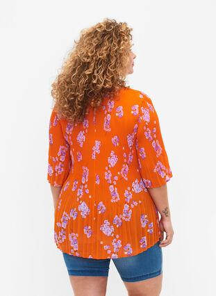 Blommig plisserad blus, Exuberance Flower, Model image number 1