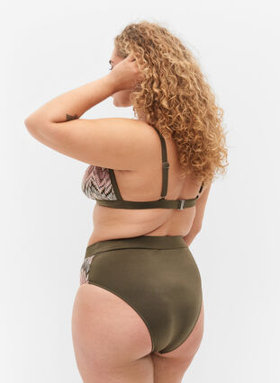 Mönstrade bikinitrosor med hög midja, Beech AOP, Model image number 1