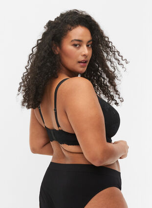 Support the breasts – bygel-bh för bröstprotes, Black, Model image number 1