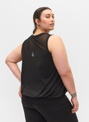 Träningstopp med resår i nederkant, Black, Model image number 1